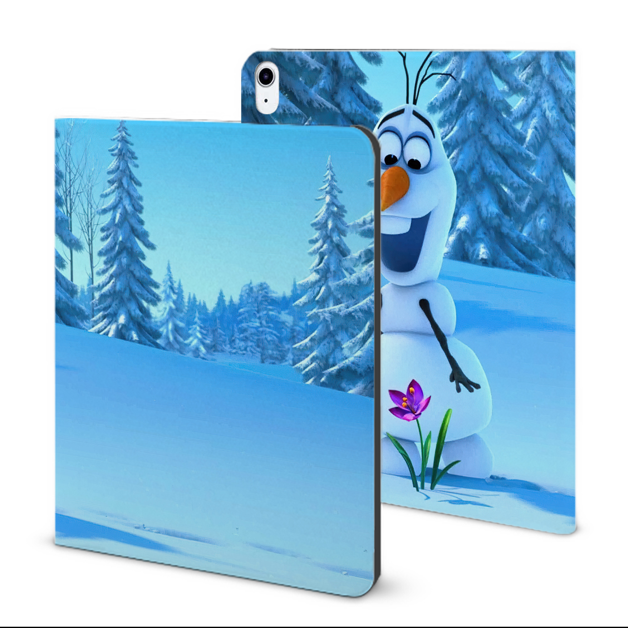 （画像用） アナと雪の女王 アンナ エルサ Frozen Anna Elsa IPad ケース ブック型 PUレザー TPU 耐衝撃 軽量 薄型 ペン収納なし 全面保護 IPad 各モデル対応